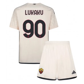 AS Roma Romelu Lukaku #90 Replika Babytøj Udebanesæt Børn 2023-24 Kortærmet (+ Korte bukser)